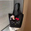 Bolso de Hombro Nuevo de Gran Capacidad con Gato de Dibujos Animados, Bolso Tote Casual para Estudiantes, Bolso Tote Versátil para Viajes al Trabajo