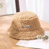 Sombrero de pescador de lana de cordero Hermano AXI celebridad de Internet mismo estilo otoño e invierno peluche moda coreana sombrero tipo cubeta de felpa sombrero de lana de cordero