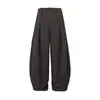 Calça Social Preta de Alta Qualidade Utiituii com Caimento Fluido, Marca de Designer Estilosa, Calça Longa Plissada Tridimensional para Homens 051