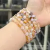 Pulsera de Cristal de Piedra Original Agata Florido Natural Joyería de Alta Calidad Regalo Original para Pareja Regalo de Vacaciones Venta al por Mayor Joyería para Mujeres