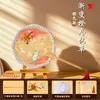 Pacote de Material DIY Tecido à Mão para Crianças Estilo Chinês Ventilador de Bambu Trançado Portátil Estilo Antigo Estilo Chinês Patrimônio Cultural Imaterial Ventilador Redondo