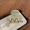 Placa de Ácido Acético YD Pinza de Agarre Geométrico Simple Moda Retro Elegante para el Cabello Pinza de Tiburón Pasador Accesorios para el Cabello