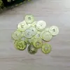 Árbol de la Fortuna de Monedas de Cobre Mini DIY Aleación Dorada Diez Emperadores Mezclados 1.0cm Funda para Teléfono Accesorios de Resina Fortuna Vintage