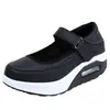 Zapatos para mujer con amortiguación de aire, zapatos de balanceo, zapatos deportivos blancos poco profundos para exteriores, zapatos de enfermera, zapatos versátiles de suela gruesa