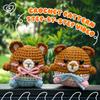 Novo Hot Sale Two Pack Ellipse Bear Crochet Boneca Material Tecido Bolsa Feito à Mão Manual Inglês para Iniciantes