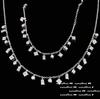 Sereia lágrimas irregular colar de gemas Star River banhado brilhante ouro 18K geométrico multi-pingente de zircão pulseira terno