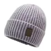 Gorro de Lana Tejido para Hombre de Otoño e Invierno Color Sólido Más Terciopelo Cálido Protección para Orejas Gorro para el Frío Versátil Circunferencia de Cabeza Grande Gorro de Punto