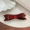 Estilo Universitário Xadrez Vermelho Laço Tridimensional Grampo de Cabelo Faixa de Cabelo com Toque Avançado Acessórios de Cabelo Clip de Lado Novo Ano Primavera