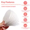 Almohadillas de Algodón Ovaladas Estilo Inglés Transfronterizas para Maquillaje 7*9cm 70 Piezas con Borde Ampliado y Puntos, Algodón Desmaquillante Acolchado de Tres Capas, Personalizable