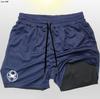 Shorts de Treino de Verão Série Aranha Secagem Rápida Falso Duas Peças Fitness Corrida Esportes Calças Unissex Shorts Forrados