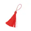 Pequeño Colgante de Nudo Chino de 6 Discos Rojo Brillante Borla Hecha a Mano Adorno de Flecos Característica China Regalo para Regalar a Extranjeros