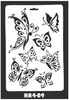 21 Plantilla de pintura hueca para periódico escrita a mano de material PP, tema de flores y plantas, regla de encaje, plantilla de dibujo, accesorios para álbum DIY
