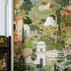 Mural Decorativo de Luxo Jardim de Jaipur Estilo Indiano Personalizado Retro Acessível Luxo Sofá Parede de Fundo de Quarto Pintura