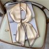Bufanda de Seda Diagonal Estilo Nuevo Otoño 2026 Versión Coreana Estampada Versátil Bufanda para Cuello Correa para Bolso Diadema Larga para Mujeres