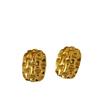 Pendientes de acero de titanio de alta calidad con textura plisada, resistentes al desvanecimiento, de temperamento retro transfronterizo, pendientes versátiles para mujer