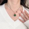 Colar Pingente Árvore de Natal Inoxidável de Aço Titânio Feminino Luxo Leve Personalidade de Nicho Corrente para Clavícula Joias de Natal Atacado