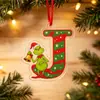 Colgante de letra acrílica de monstruo verde navideño transfronterizo, 2 estilos de adornos de árbol de Navidad, decoración de regalo navideño transfronterizo