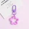 Nuevo Llavero de Estrella Hueca de Cinco Puntas de Colores Hebilla Giratoria para Puerta Accesorios Materiales para Joyería Hecha a Mano DIY Venta al por Mayor
