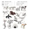 Simulação Transfronteiriça Mini Fazenda Aves Galinha Pato Ganso Vaca Ouro Animal Pequeno Modelo em Miniatura Ornamentos de Mesa de Areia Atacado