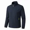 Jaqueta corta-vento leve com impressão de logotipo personalizado, jaqueta de primavera e outono para uso externo com gola alta, uniforme de grupo, vestuário de trabalho masculino, casaco corta-vento feminino