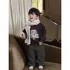 Sudadera Infantil 2025 Niñas Nuevo Estilo Niño Bebé Invierno Terciopelo Engrosado Pulóver Árbol de Navidad Traje Engrosado