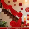 Conjunto de Decoração de Quarto de Casamento, Corrimão de Escada, Hortênsia, Decoração de Casa Rural, Grande Flor Vermelha Celebração de Casamento Suprimentos para Casamento