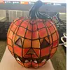 Lanterna de Abóbora com Laço de Resina Enfeite de Halloween Decoração Criativa de Feriado Luz Noturna Presente para Mesa de Casa Modelo Premium