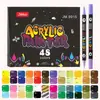 Caneta Marcadora Acrílica de Ponta Dupla com Ponta Macia, Caneta para Grafite para Crianças, Canetas para Desenho à Mão de Estudantes de Arte, Canetas Coloridas de 36 Cores