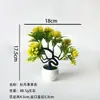 Planta artificial decorativa de pinheiro de boas-vindas em vaso para interior e exterior, nova arranjo de estilo chinês para escritório e sala de estar, flores artificiais, plantas verdes, bonsai, vaso pequeno