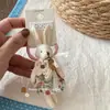 Estilo Coreano Dulce Fresco Tela Mori Girl Dibujo Animado Lindo Falda Floral Broche Pin de Conejito Accesorios