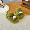 Nuevas Pantuflas Suaves para Niñas Bebé Otoño/Invierno 2026, Lindos Dibujos Animados, Suela Gruesa, Aumentan la Altura, Punta Abierta, Pantuflas de Algodón