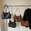 Bolsa de mano vintage de gran capacidad estilo coreano para mujer, bolso de hombro cruzado de moda para otoño e invierno, bolso casual de axila