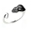 Anillo de Apertura Ajustable de Aleación Explosiones Transfronterizas Electrochapado Retro con Artefacto de Línea Anillo de Gato de Aleación de Zinc para Crochet