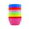 Forma de Silicone para Muffin Redonda Chiffon Bolo Pudim Molde de Silicone Resistente a Alta Temperatura Ponto Venda Atacado