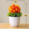 Sakura Bola de Neve Planta Simulada Vaso Bola de Grama Bonsai Árvore Pequena Decoração para Casa Ornamento de Flor Criativo Mini Pequena Bola Redonda
