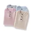 Novo suéter infantil de cashmere, suéter grosso de cashmere com gola semiaberta para meninas, segunda pele com gola semi-alta para meninos