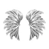 Diseño de moda transfronterizo europeo y americano, metálicos, brillantes, aretes plegables, aretes geométricos de pétalos vintage para mujer