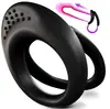 Anillo de bloqueo de doble anillo de silicona suave para pene masculino adulto, dispositivo de doble anillo con bloqueo retardado, masturbador masculino.