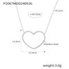 INS Europeo y Americano Corazón Hueco en Capas Cadena Clavícula Acero Inoxidable PVD Chapado Oro de 18K Nicho Minimalista Collar Lujo Ligero Mujer