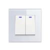 Enchufe de pared estándar inglés 13A con panel de vidrio blanco e interruptor de luz comercio exterior enchufe europeo carga rápida USB CEUKCA