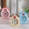 Reloj despertador pequeño con diseño de conejo de dibujos animados, reloj colgante, adorno de mesita de noche para niños, regalo de cumpleaños, reloj sencillo, regalo para estudiantes