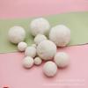 1.5-5cm Hilo Blanco Bola Blanca Cachemira Pompon Bufanda Paquete de Material DIY Ropa Étnica Accesorios para Sombrero