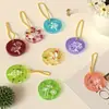 Molde de Silicona Redondo Colgante de Planta y Flor DIY Molde para Llavero de Resina de Cristal Etiqueta de Joyería