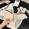 Calcinhas de Renda Estilo Fada Girly e Puro, Calcinhas Triângulo de Malha Fina Respirável com Forro Feminino de Algodão para Mulheres, Atacado