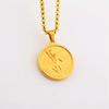 Comércio exterior europeu e americano fornece pingente de moeda de ouro de 50 pesos hip hop de rua colar versátil colar personalizado para casal homem e mulher