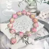 Sin Tabúes DIY Pulsera China de Flores Mariposas con Cuentas para Mujer con Buen Aspecto Pulsera Estilo Ins Regalo para Mejor Amiga Pulsera