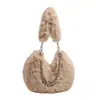 Bolso de Felpa Estilo Occidental para Mujer 2025 Nuevo de Moda Estilo Coreano Gran Capacidad Bolso de Hombro Dulce Peludo Bolso Cruzado