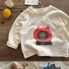 Camiseta de Manga Longa Infantil 2026 Outono Novo Estilo Meninos Estampa de Desenho Japonês Camada Base Bebê Casual Estilosa