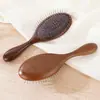 Pente com Bolsa de Ar e Pinos de Aço de Sândalo para Meninas, Pente de Massagem dos Meridianos do Couro Cabeludo, Pente de Madeira para Cabelo, Pente com Bolsa de Ar para Cabelo Liso