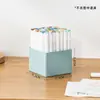 Porta-Canetas Plástico Criativo de Grande Capacidade Caixa de Armazenamento para Canetas Marcadoras de Mesa Atacado de Papelaria Balde de Armazenamento Porta-Canetas de Armazenamento de Papelaria